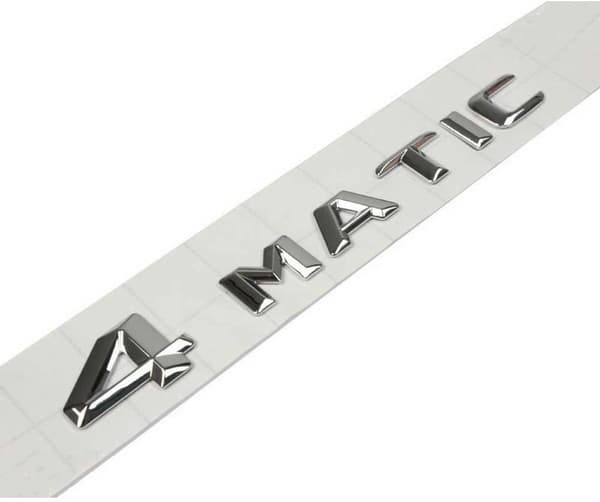 Silver car logo - original size - for 4matic sticker