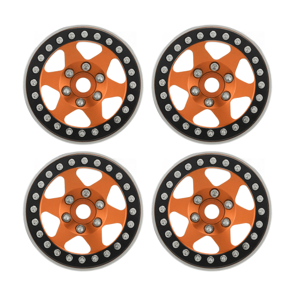 4 kpl 1,9 tuuman pyörännapa alumiiniseoksesta beadlock pyörännapa Axial SCX10 90046 AXI 03007 varten REDCAT MST 1/10 RC Car Gold