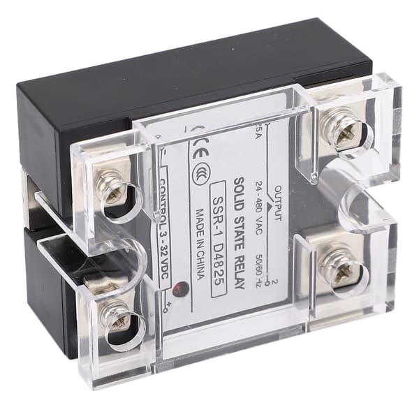 DC till AC Solid State Relä Snabbkoppling Antivibrations Flamskyddad SSR-modul 25A 24-480VAC