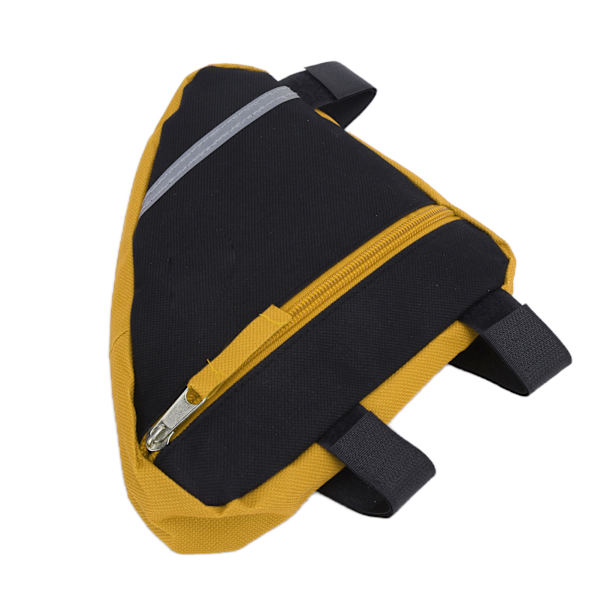 Cykeltrekanttaske Holdbar Multifunktionel Cykeltaske Nylon Cykeltilbehør til Udendørs Cykling Gul