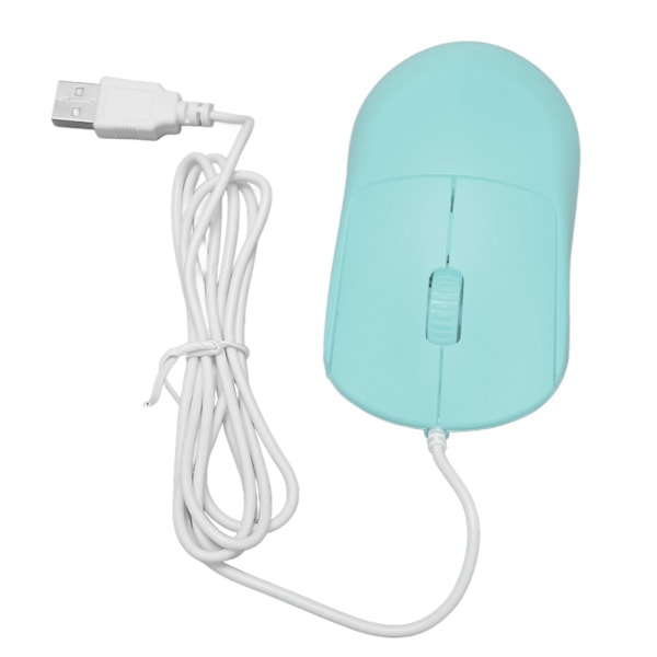 Trådbunden Mus Optisk 1200DPI USB-Port Ergonomisk Design Plug and Play Datormus för Bärbara Datorer Stationära Datorer Blå