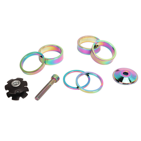 Cykel Forgaffel Spacer 28,6 mm Headset Skive Aluminium Legering med Headset Stjernemøtrik Frempind Topdæksel Cykeltilbehør