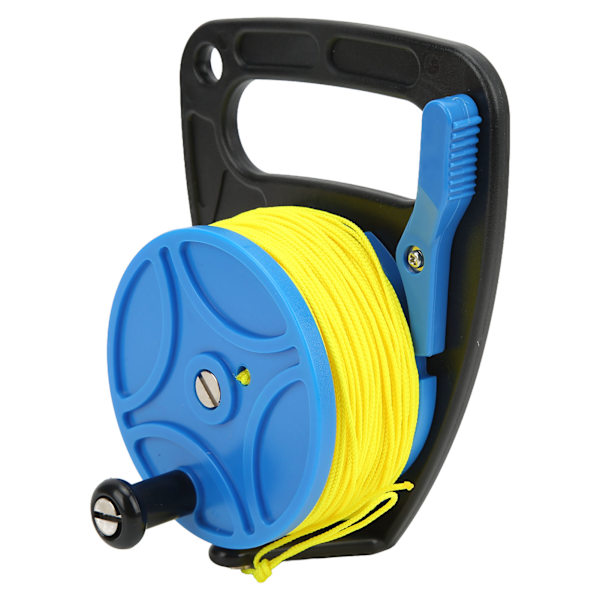 Dykkerhjul Spole Fingerhjul Anker Reb Spole Multi Formål med Gul Wire til Hule Eksil Dykning Blå