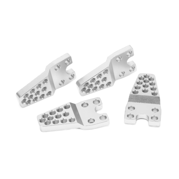 4 stk. RC Feste Aluminium Legering Holdbar Robust Utskiftbar Justeringstilbehør for 1/10 1/8 Simuleringsklatrebil Sølv