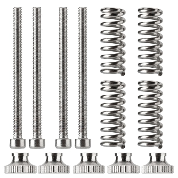 5 stk./sett M3 gjengeskruer muttere nivelleringsfjær knottkomponenter sekskant rustfritt stål 3D-skriver
