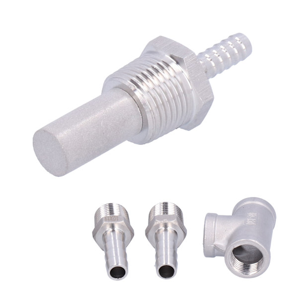 Ølbrygging Aerator Kit Rustfritt Stål Aeration Stone Tool Hjemmebrygging Tilbehør