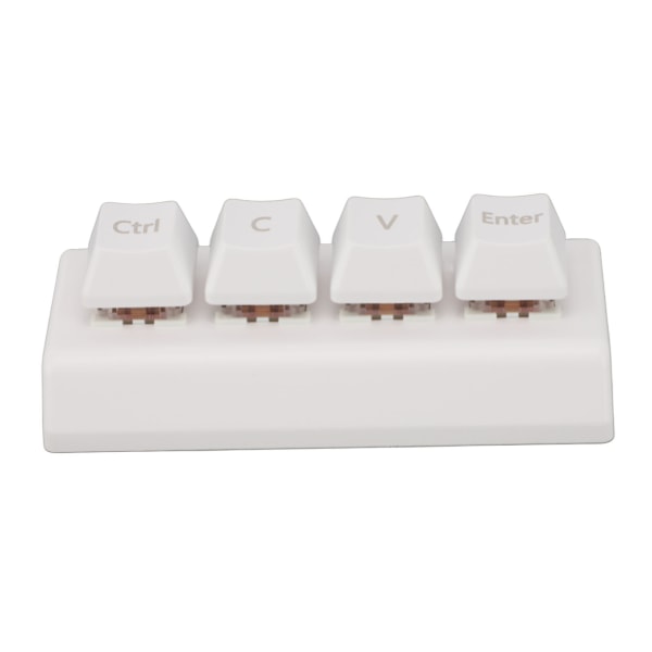 Programmerbart tastatur 4 taster Støtte NKRO Rød bryter Ctrl C V Enter Mini mekanisk tastatur for spill Office Media Hvit