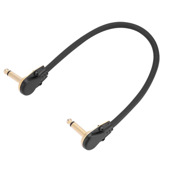 Hållbar 30 cm gitarr effektpedalbräda patchkabel sladd 1/4\" platt rätvinklig kontakt