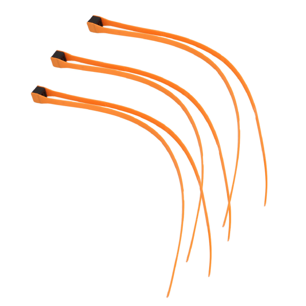 3 stk nylon kabelbinder tråd lynlås selvlåsende med trækring til udendørs sport CS udstyr fastholdelse Orange