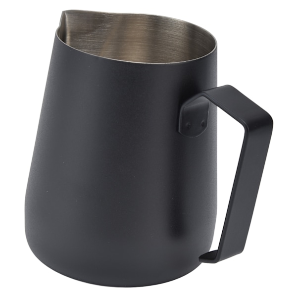 Mjölkskummare Pitcher Tjockare Skummare Kopp 450ml med Spetsig Pip för Kaffemaskin CafeBlack