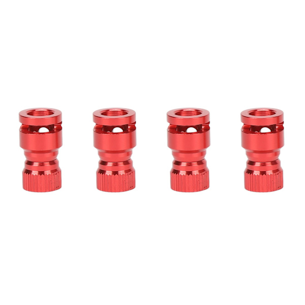 4 st RC Karossfäste Kolumn Hål Lokalisator Aluminiumlegering för PC PVC Fjärrkontroll Bilskal Röd