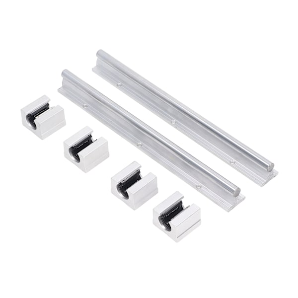 2Pcs Guide Rail 4Pcs Slide Block Set Smoothly Accurate Operation Linear Motion Supplies for Accuracy Machinery