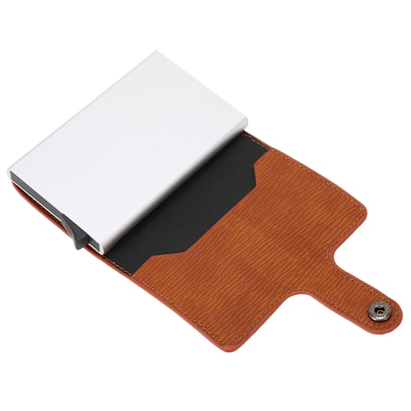 Bark Texture Business Name Card Holder Antimagnetisk Tegnebog Kreditkort Etui HolderBrun x‑63#