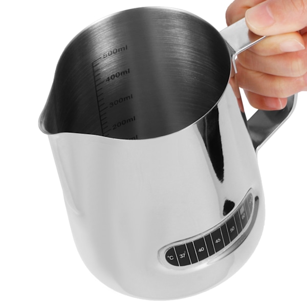 Kaffe Kande i Rustfrit Stål Latte Art Skummende Kop med Temperatur Induktion til Hjemmet Kontor