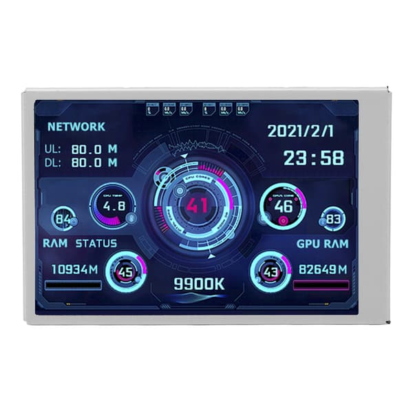 Miniskärm 3,5 tums skärm USB Typ C IPS Full View Datortillbehör för arbete