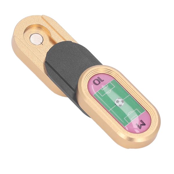 3-lags Push Card Slider Legetøj Fodboldbane Mønster Aluminium Legering Reduceret Stress Magnetisk Haptisk Slider Legetøj Guld