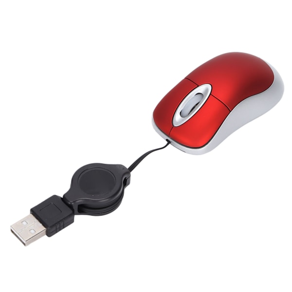 Kablet Mus Bærbar 1600DPI Optisk Oppløsning USB-mus 3 Veis Hjuldesign Datarekvisita