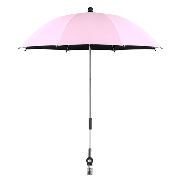 Barnvagnsparasoll UV-skydd Fri Rotation Avtagbar Universal Vagnparasoll Rosa