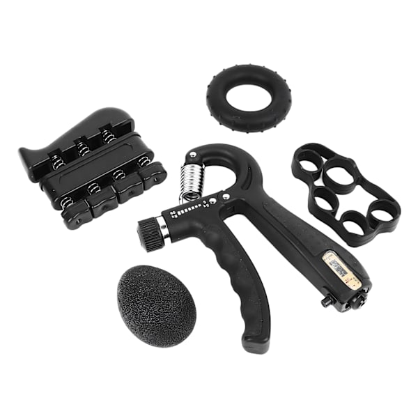 5 stk. Grip Strengthener Trainer Kit Håndtreningsball Finger Trainer Bærbar Håndgrep Treningssett for Hjemmekontor