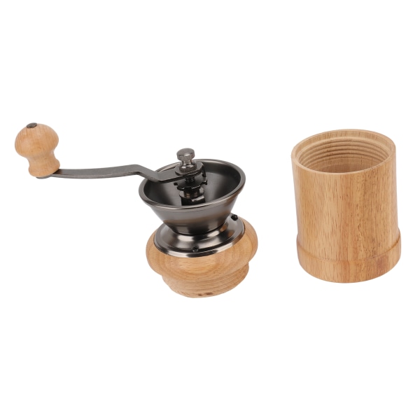 Kaffe kværn manuel eg stål retro ergonomisk håndsving håndtag konisk slibning kerne bærbar kaffebønne kværn lys farve