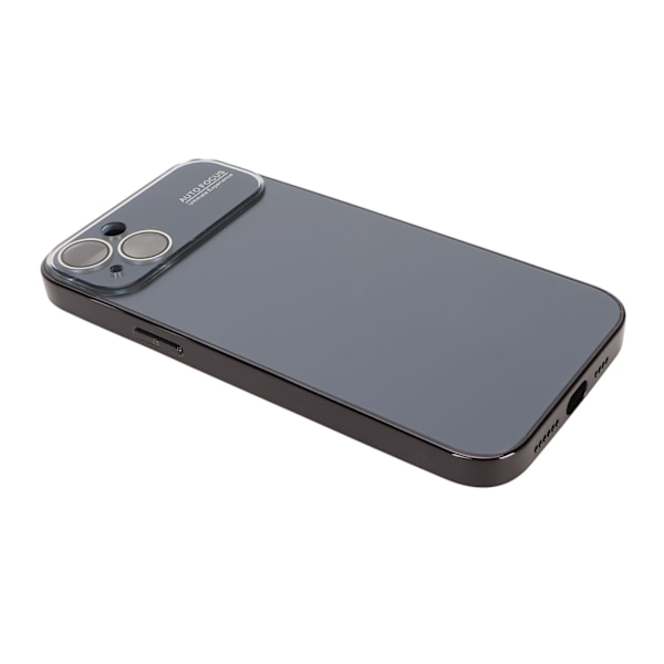 Elektropläterat phone case Stort fönsterobjektiv Kameraskydd Stötsäkert case Anti Scratch Svart för IPhone 14 Plus