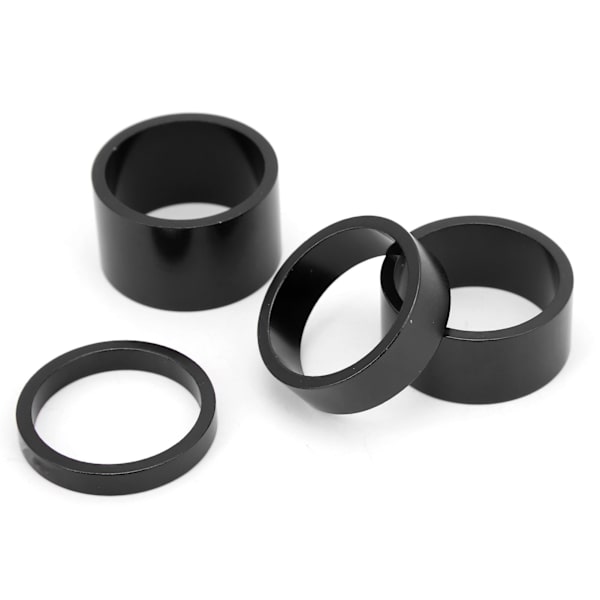 4 kpl / set polkupyörän etuhaarukan aluslevyn kuulokevälikkeet 5 10 15 20 mm kuulokkeen varren aluslevyn tiiviste musta