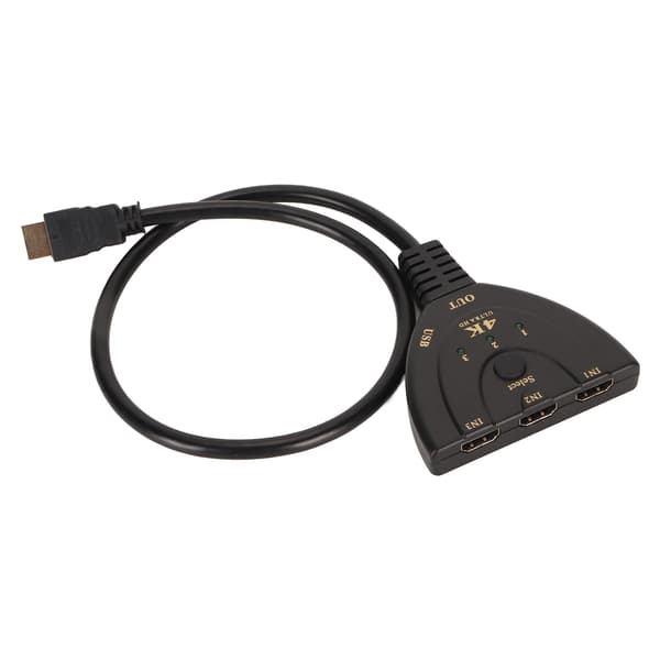 HD Multimedia Interface Switch 3 ind 1 ud 4K understøttelse 3D 3-ports video-switcher-vælger til pc-tv-projektor