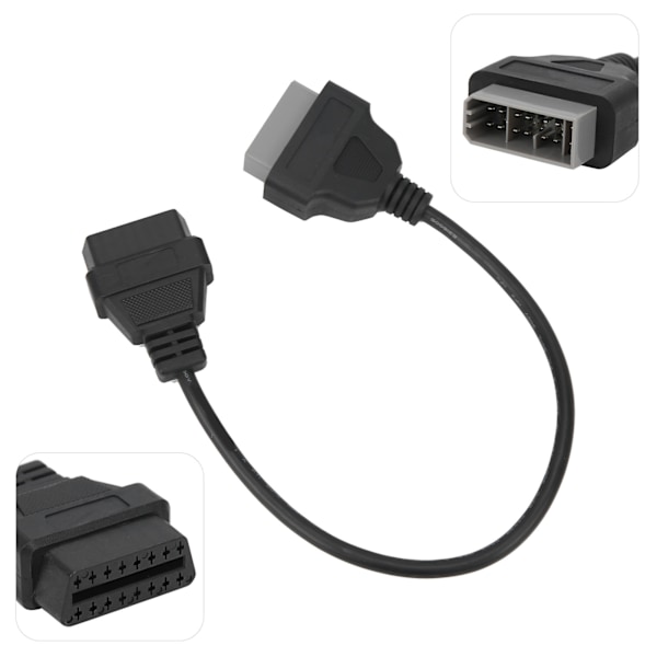 Bærbar OBD2 Kabel 14-polet til 16-polet Bilfejldiagnostisk Adapterkonverter