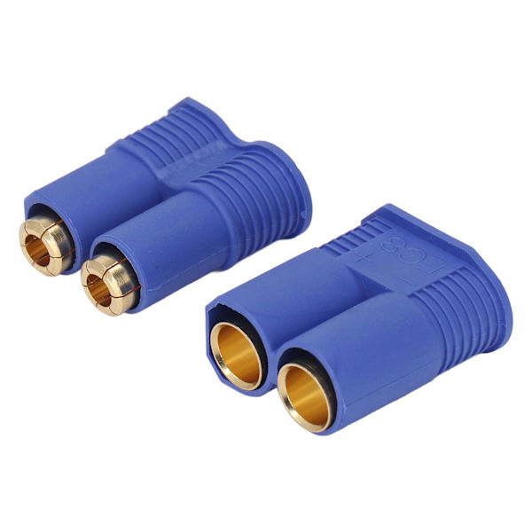 10 sæt EC8 stik 8mm messing forgyldt han-hun stik med hus til batteristart