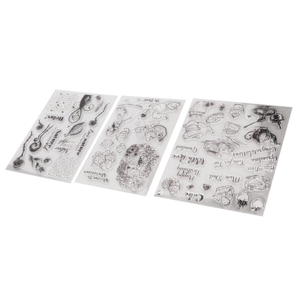3 stk gennemsigtigt stempel TPR forskellige stilarter Hudvenlig Let at bruge Klart stempel til kortfremstilling Scrapbog