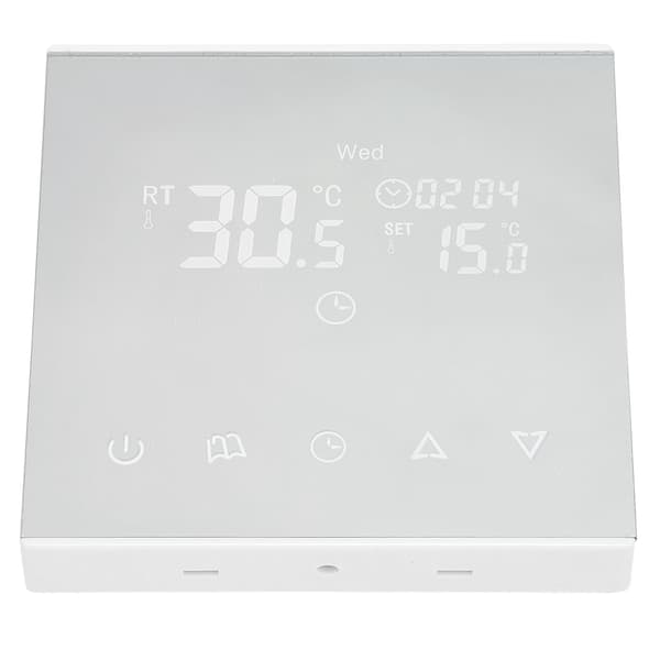 Vatten/Golvvärme Termostat Väggmonterad Spis Temperaturkontroller Panel AC220V