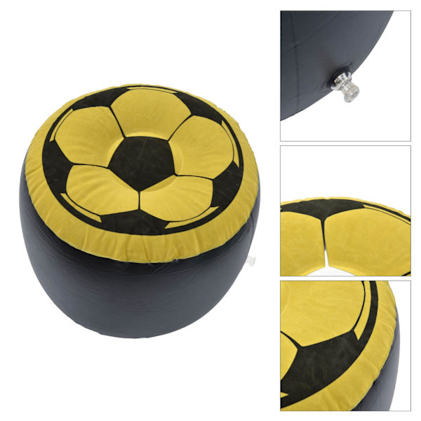 Fotboll Uppblåsbar Stol PVC Flockning Bärbar Pall Soffa för Sommar Strand Resor