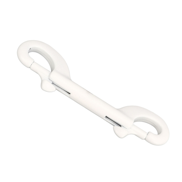 100MM Dobbel Ende Snap Dykkekrok Hurtigutløser 316 Rustfritt Stål Dobbel Ended Bolt Snap Krok for Dykkebøye Hvit