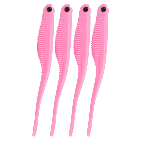 Gaffelhaleorm myk lokke 130 mm/7g Enkel dobbelfarge kunstig bassagn fiskeutstyr Rosa