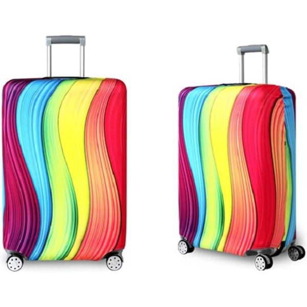 Elastisk regnbue-koffertdeksel for 22-24 tommers bagasjekoffert