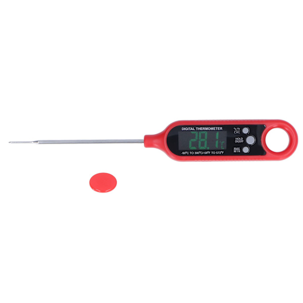 Penntype mattermometer elektronisk rustfritt stål probe grill kjøkken termometer for matlaging grill rød
