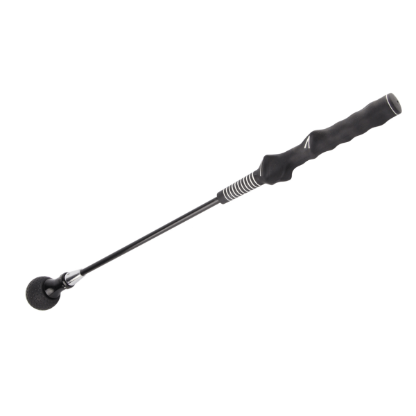 Golfswing Träningsstång Stripe Justerbar Antisladd Gummi Grip Practice Stick för Warm Up Svart