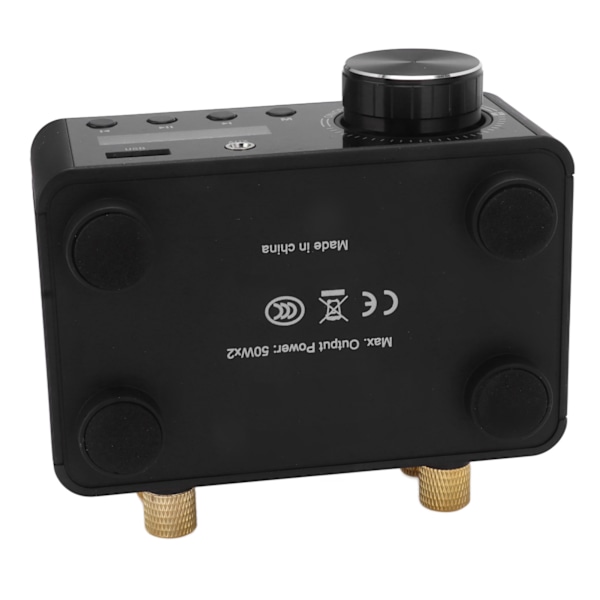 Mini effektforsterker 50W Bluetooth 5.0 DC9V‑24V klasse D HiFi stereoforsterker for datamaskiner
