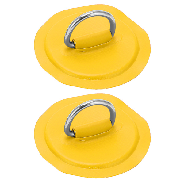 D Ringpude Patch PVC oppustelig bådflåde Jolle Kano Surfbræt Kajak Bindebeslag Gul