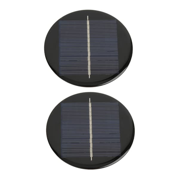 2 stk. solcellepanel 6V rund 80 mm høy konverteringsrate god lystransmisjon polysilisium solcellepanel