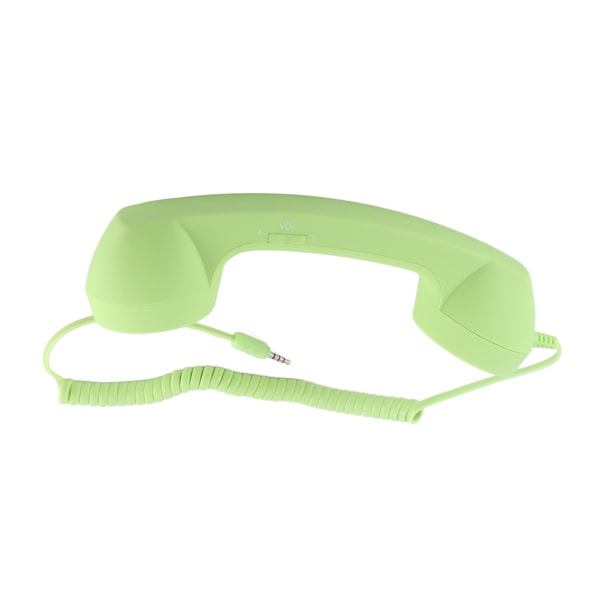 Matkapuhelinluuri USB C -säteilynkestävä vintage -puhelinluuri, jossa 3,5 mm:n liitäntä älypuhelimen vihreälle