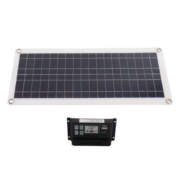 30W 30A Solpanel Oplader Controller Kit Polykrystallinsk Silicium 12V Bil Autocamper Båd Marine Trailer