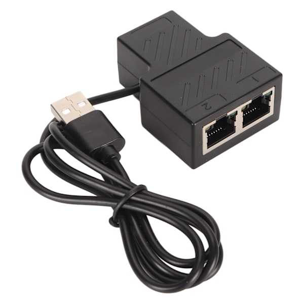 Ethernet Splitter 100M 1 till 2 Guldpläterad Pin Shielded Layer Stark PVC LAN Splitter för ADSL Hub Switcher TV Router