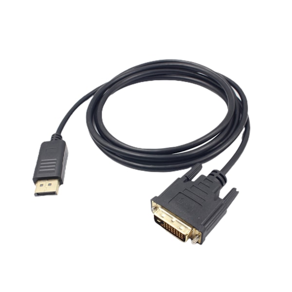 1.8M Displayport Hann til DVI Hann Adapterkabel 1080P DP til DVI Konverter Støtter Displayport 1.1a