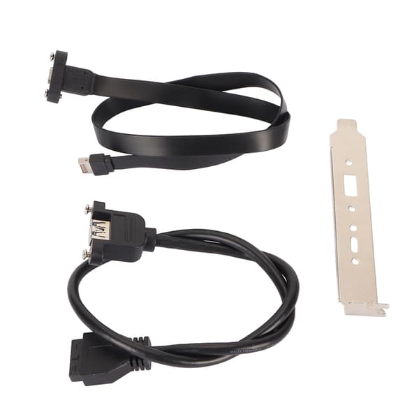 Typ E till Typ C frontpanelkabel 0,5 meter lång 20 Gbps Plug and Play Typ E till Typ C förlängningskabel med fäste