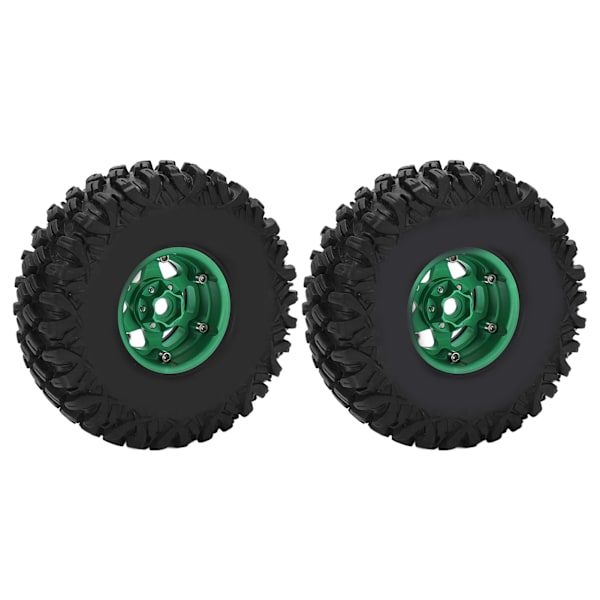 2 stk./sæt 1,9 tommer 120 mm Fælgefælge Dæk til Axial SCX10 D90 F350 1/10 RC Bil Opgraderingsdele Grøn Sort