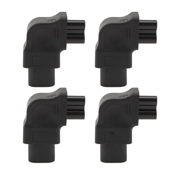 4 stk IEC320 C8 til IEC320 C5-adapter rett vinkel 2,5-10A 250V datamaskin strømomformer for bærbar PC