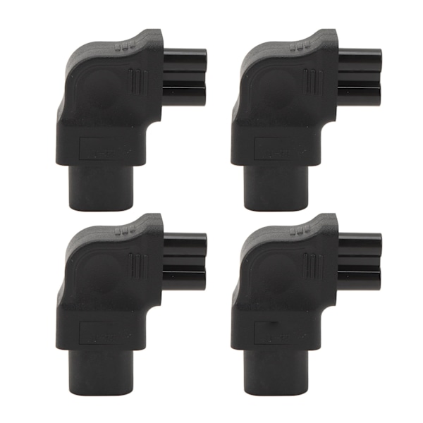 4 stk IEC320 C8 til IEC320 C5 adapter retvinklet 2,5‑10A 250V computerstrømomformer til bærbar pc