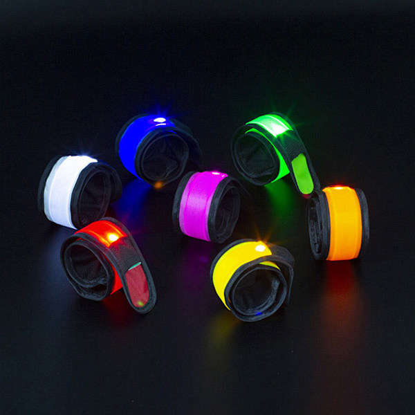 7 st LED Armband Lysande Armband Festtillbehör Natt Säkerhetsutrustning för Utomhuslöpning Cykling Camping