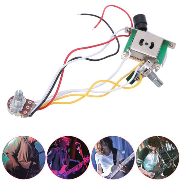 Gitarr Kablage Elektronik Kit 500K Potentiometer Musikinstrument Tillbehör